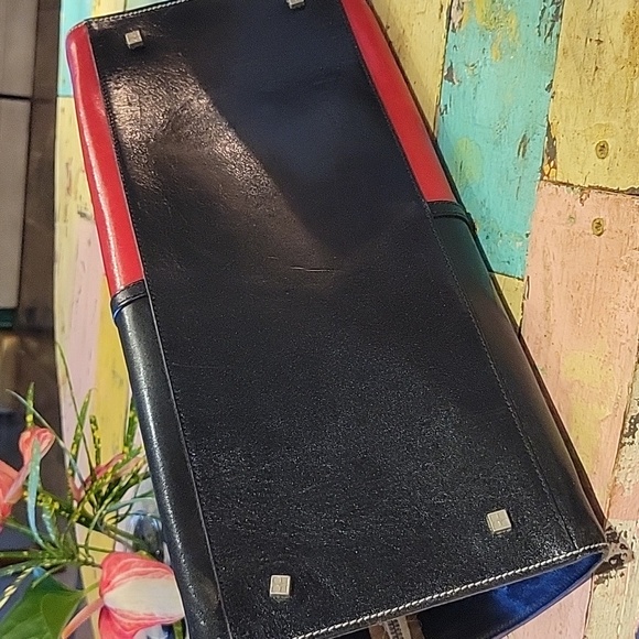 KATE SPADE VINTAGE Colorblock Leather Handbag - Picture 6 of 9